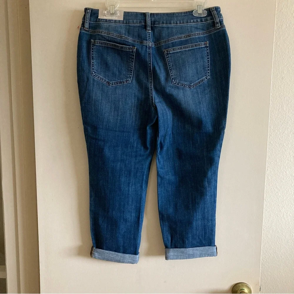Chico's Girlfriend Slim Leg Crop Denim Jeans | NWT - Picture 3 of 10